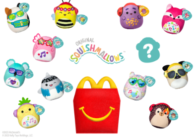Starting Dec. 26 McDonald's will debut a Squishmallow Happy Meal. This is the first time the fast-food restaurant will feature Squishmallows in their Happy Meals.