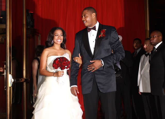 Johnny Nunez/WireImage LaLa Anthony and Carmelo Anthony