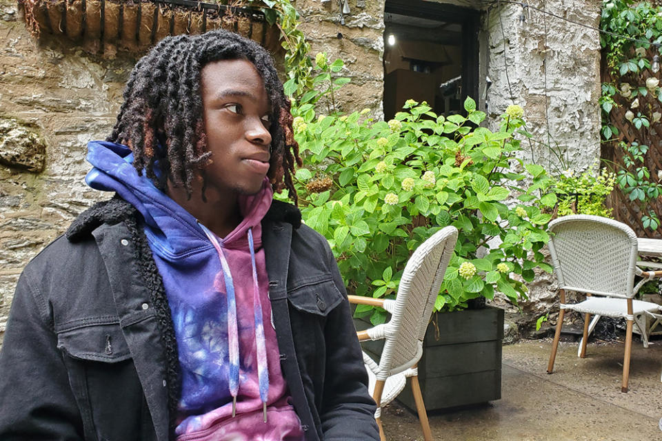 Harlem 17-year-old Pharell Kendall can’t vote in this mayoral election, but hopes politicians listen to him and his peers. June 3, 2021. (Eileen Grench / THE CITY)