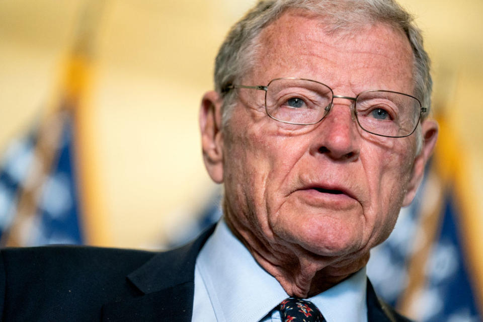 <div><p>"I’m saying we’re inundated with permissive laws — that has a lot more to do with it than gun [ownership] laws," Inhofe said.</p></div><span> Stefani Reynolds / Getty Images</span>