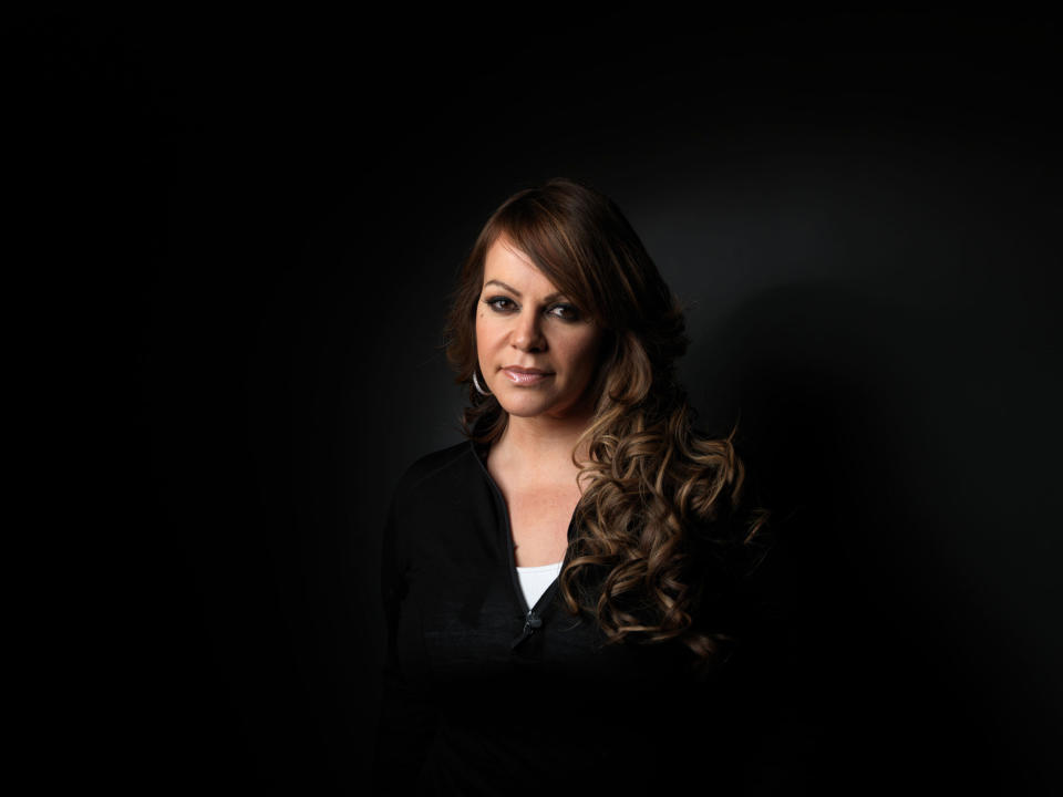 FILE - In this Jan. 22, 2012, file photo, Jenni Rivera, from the film "Filly Brown," poses for a portrait during the 2012 Sundance Film Festival in Park City, Utah. The wreckage of a small plane believed to be carrying Mexican-American music superstar Jenni Rivera was found in northern Mexico on Sunday, Dec. 9, 2012, and there are no apparent survivors, authorities said. (AP Photo/Victoria Will, file)