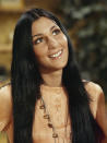 <div class="caption-credit"> Photo by: Getty Images</div><div class="caption-title">Cher</div>Who remembers the cheesy numbers in <i>The Sonny and Cher Show</i>? It was all about the superstar's endless, luxurious, center-parted hippie hair. <br> <b>Related: <a rel="nofollow noopener" href="http://www.cosmopolitan.com/hairstyles-beauty/hair-care/how-to-get-victorias-secret-model-hair?link=rel&dom=yah_life&src=syn&con=blog_cosmo&mag=cos" target="_blank" data-ylk="slk:How to Get Victoria's Secret Hair;elm:context_link;itc:0;sec:content-canvas" class="link ">How to Get Victoria's Secret Hair</a> <br> Related: <a rel="nofollow noopener" href="http://www.cosmopolitan.com/hairstyles-beauty/celebrity-hair/top-hair-trends-2012?link=rel&dom=yah_life&src=syn&con=blog_cosmo&mag=cos" target="_blank" data-ylk="slk:Top Hair Trends of 2012;elm:context_link;itc:0;sec:content-canvas" class="link ">Top Hair Trends of 2012</a> <br></b>