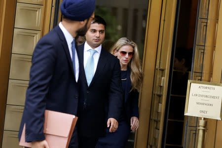 Rohan Ramchandani, former London-based trader for Citigroup Inc, exits the U.S. Federal Court in Manhattan following a hearing for conspiring to rig prices in the foreign exchange market in New York City, U.S., July 17, 2017. REUTERS/Brendan McDermid