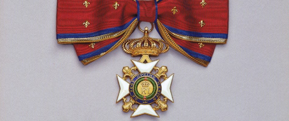 Investiture into the Royal Order of Francis I comes with its own bling.