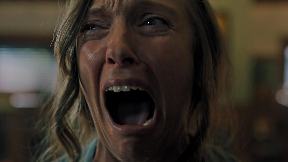 Toni Collette screams in Hereditary