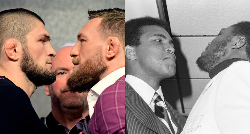 Conor McGregor Khabib Nurmagomedov Muhammad Ali and Joe Frazier (Getty Images)