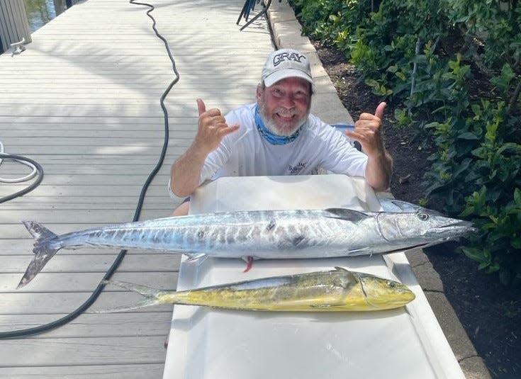 Want to catch a wahoo like this beauty Capt. Bruce Cyr caught a few months back? There's a good bite happening right now from Boynton up to the Lake Worth Inlet.