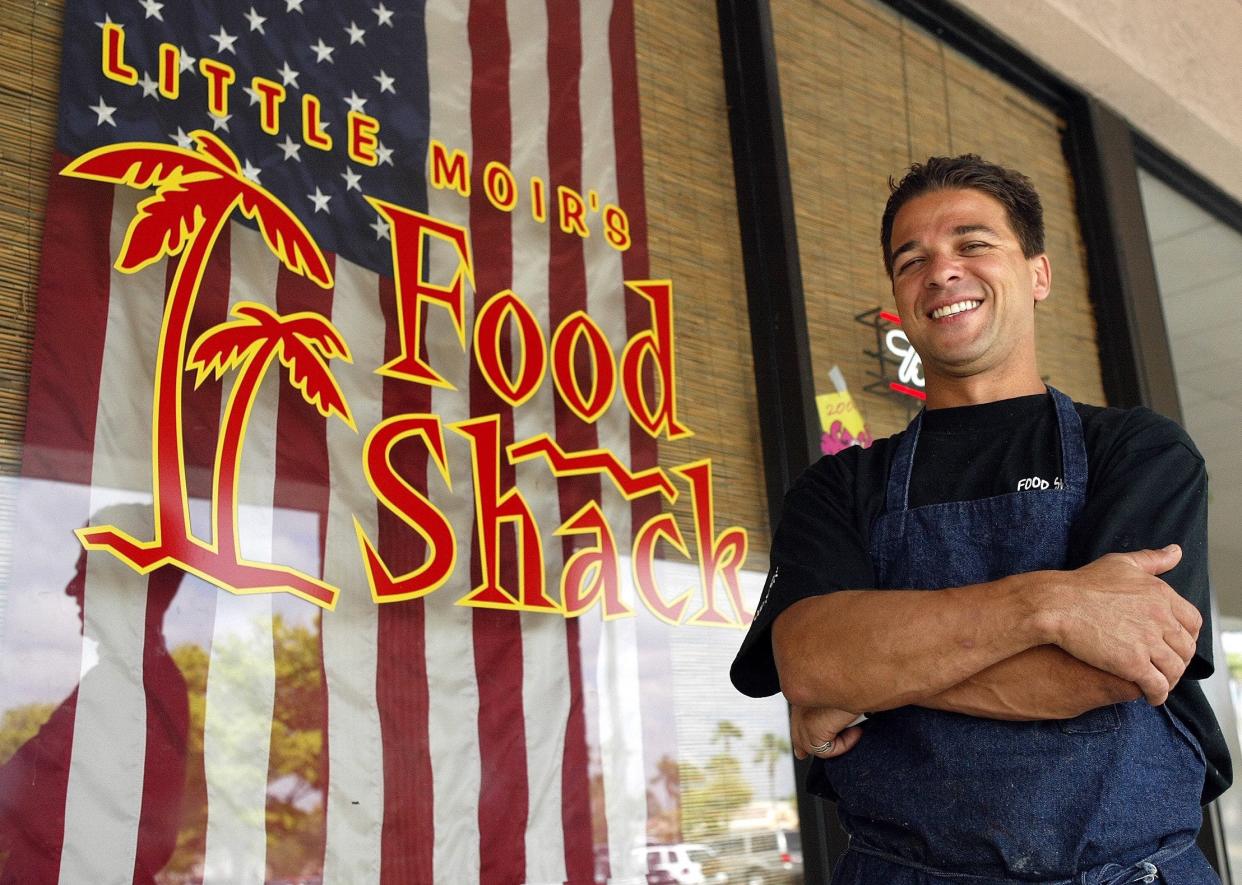 Flashback to 2007: Chef/owner Mike Moir stands outside of Little Moir's Food Shack in Jupiter. The restaurant opened in 2002.