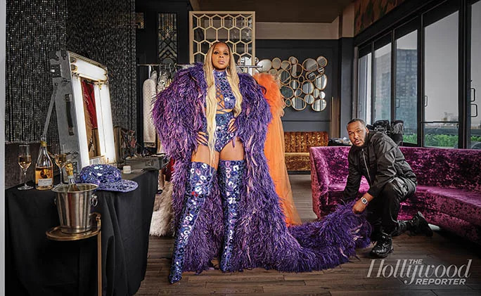 Mary J. Blige and Jason Rembert in The Hollywood Reporter&#x002019;s &#x002018;Power Stylist&#x002019; issue.