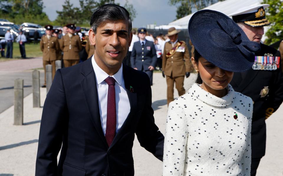 Prime Minister Rishi Sunak and his wife Akshata Murty