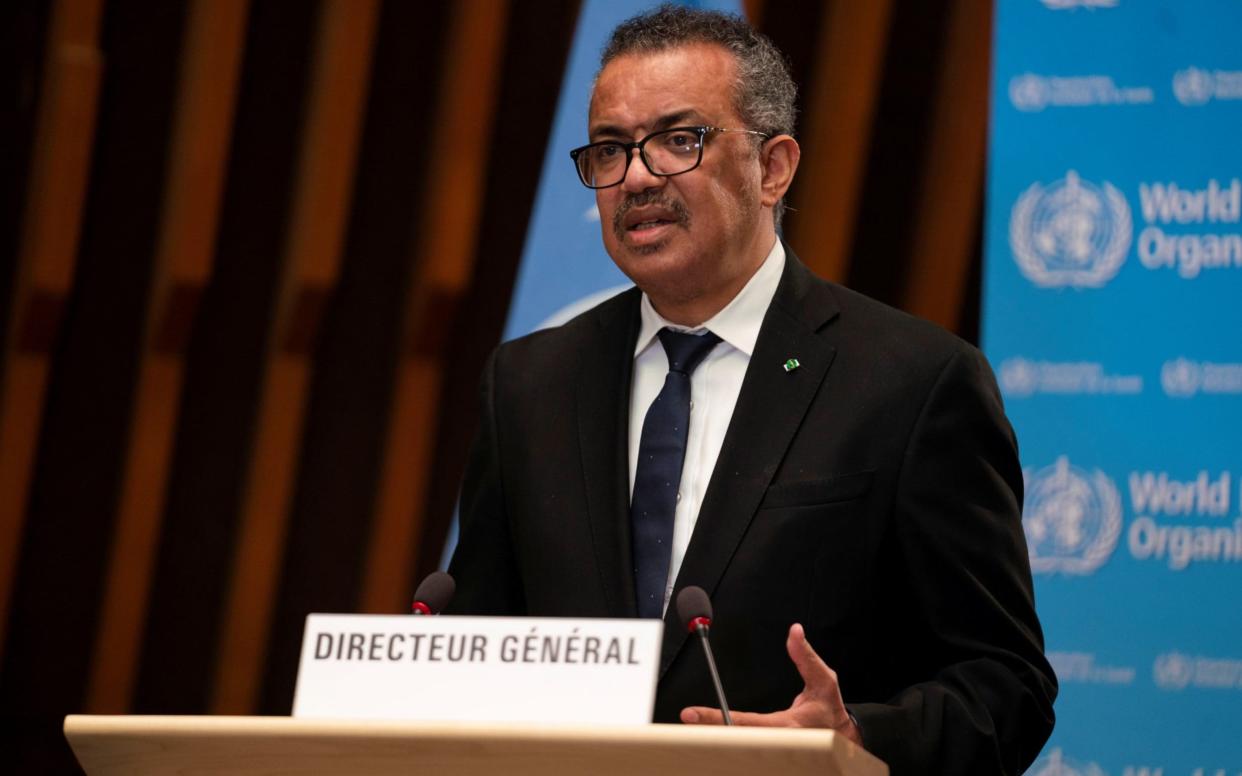 WHO Director-General Tedros Adhanom Ghebreyesus speaks during the opening of the 148th session of the Executive Board in Geneva -  Christopher Black/WHO