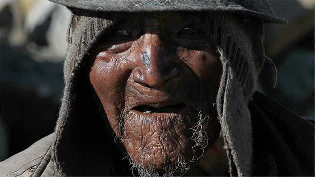 Carmelo Flores Laura, allegedly 123-year-old. Photo: AP