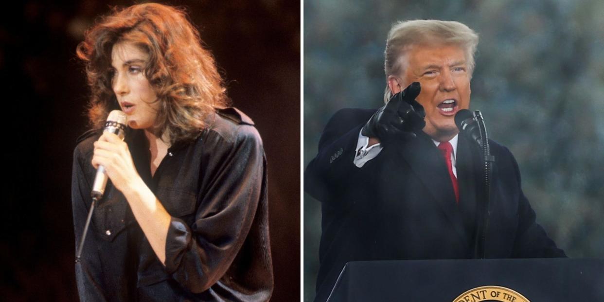 laura branigan gloria played at save america rally trump