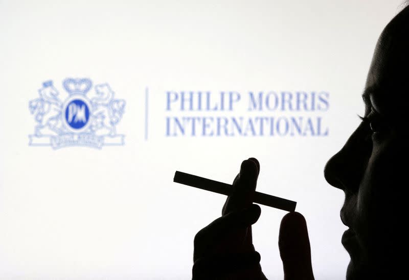 FILE PHOTO: Illustration shows Philip Morris International logo