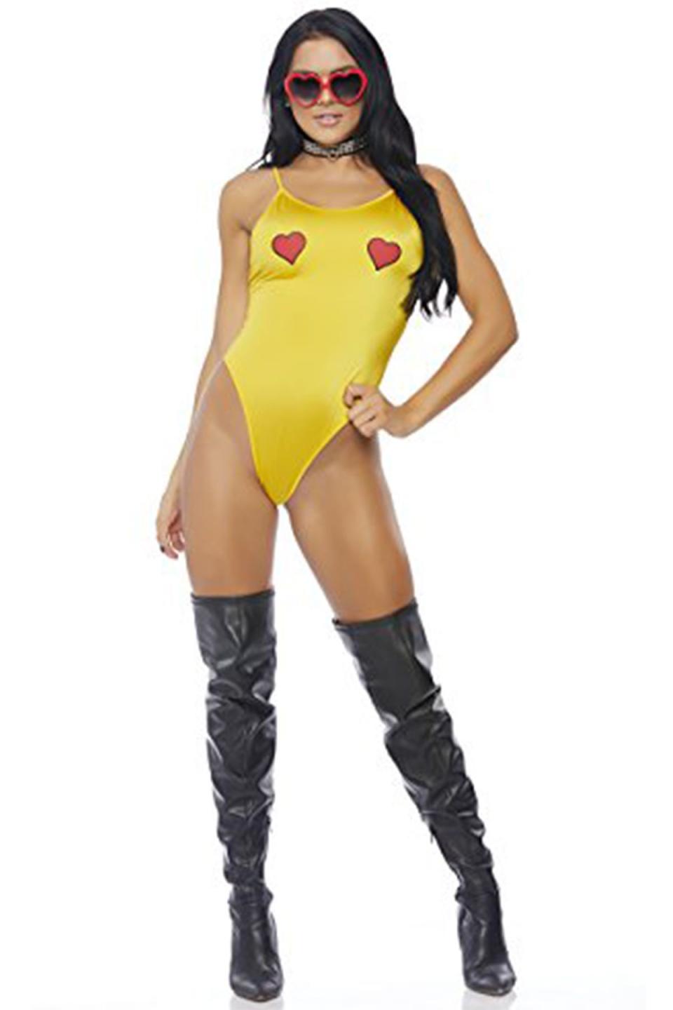 Sexy Heart Eyes Emoji Costume