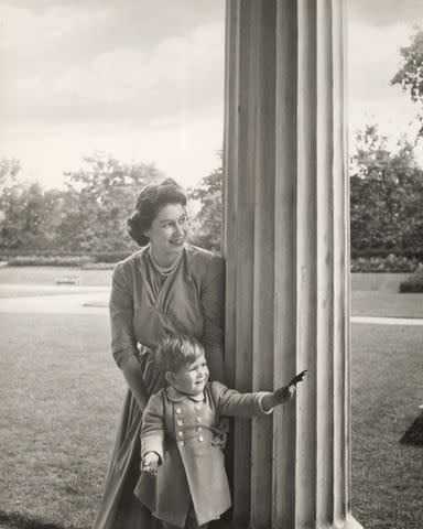 <p>Â© Cecil Beaton / Victoria and Albert Museum, London</p> The then Princess Elizabeth with her son Prince Charles at Clarence House in Sept. 1950