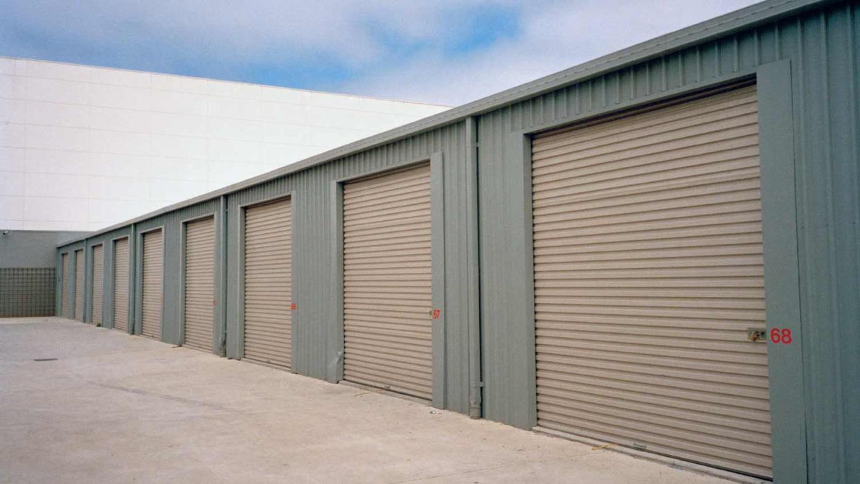 Warehouse with rolling garage doors