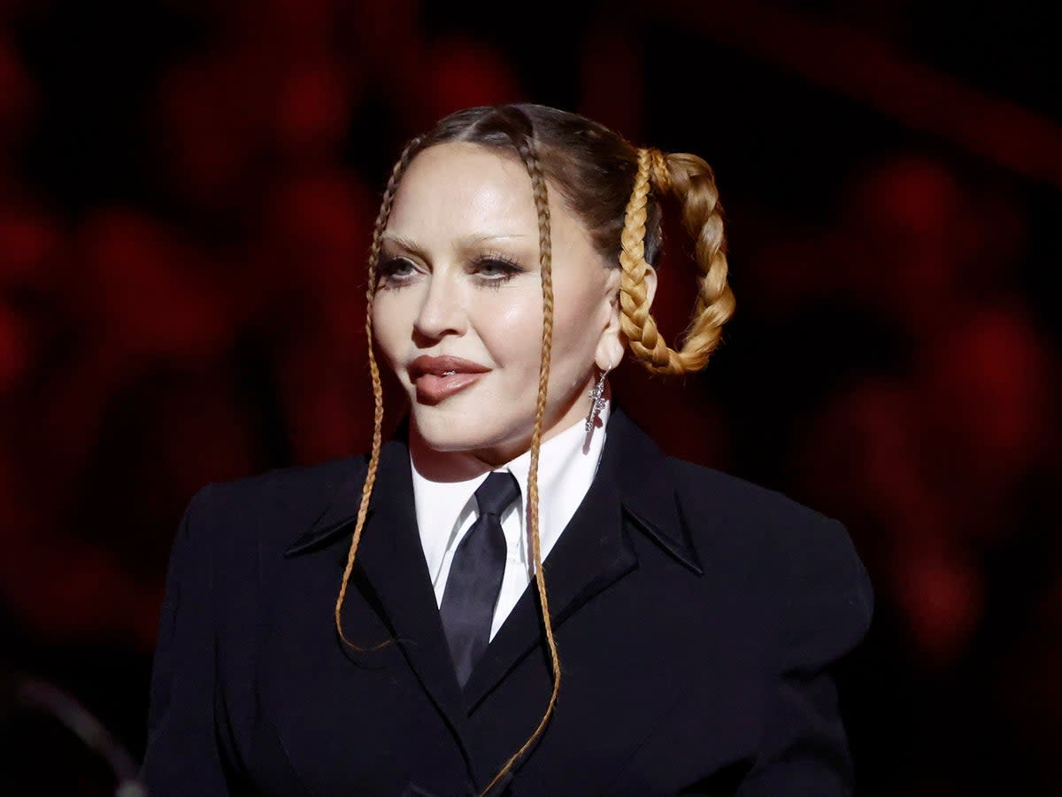Madonna at the Grammy Awards on Sunday night (Frazer Harrison/Getty)
