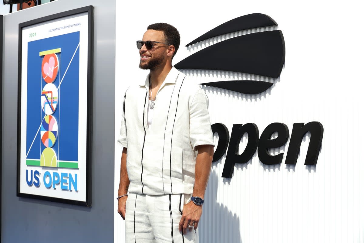 Stephen Curry at the US Open on September 7 (Getty Images)