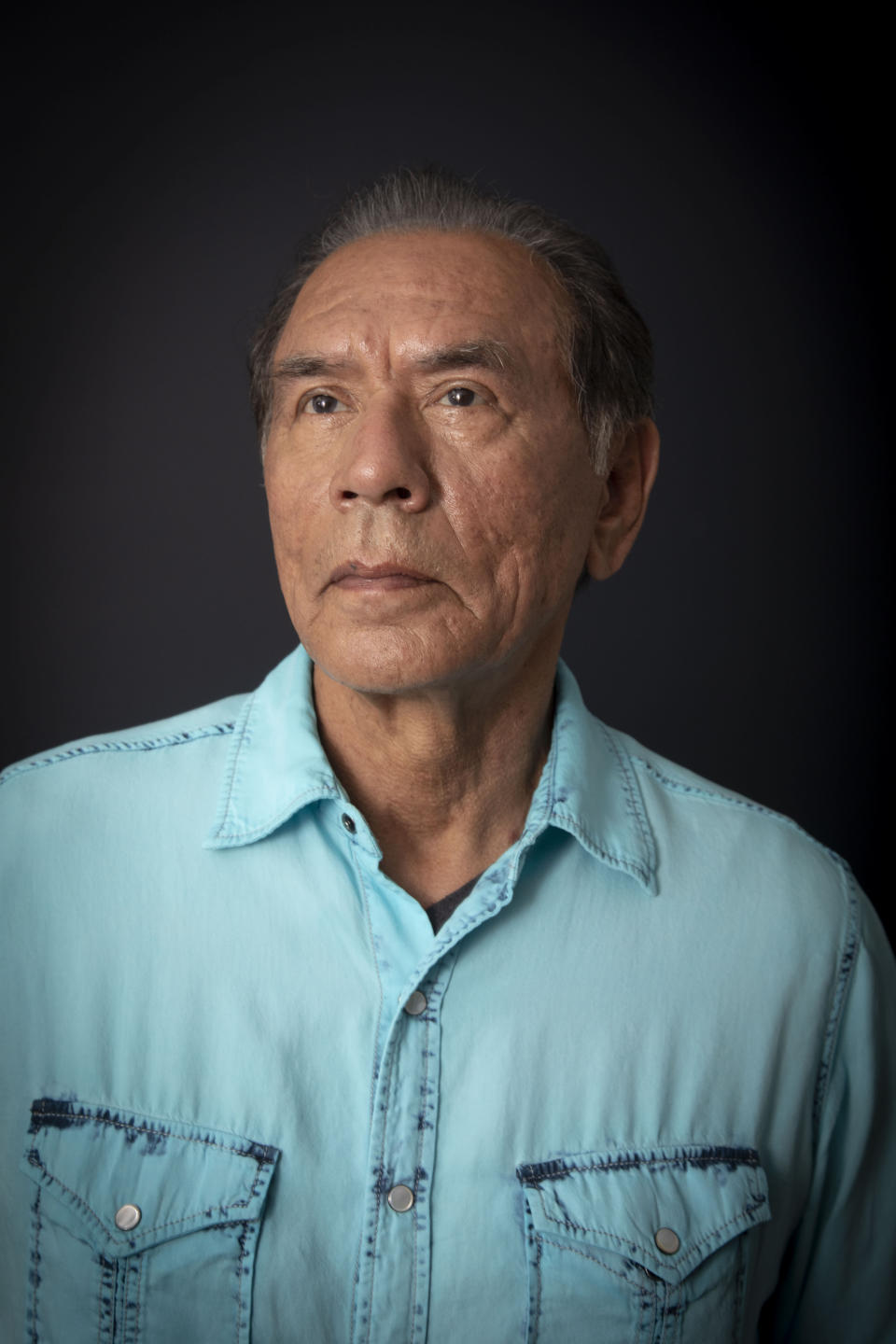 Actor Wes Studi poses for a portrait in New York on June 14, 2022, to promote his film "A Love Song." (Photo by Andy Kropa/Invision/AP)