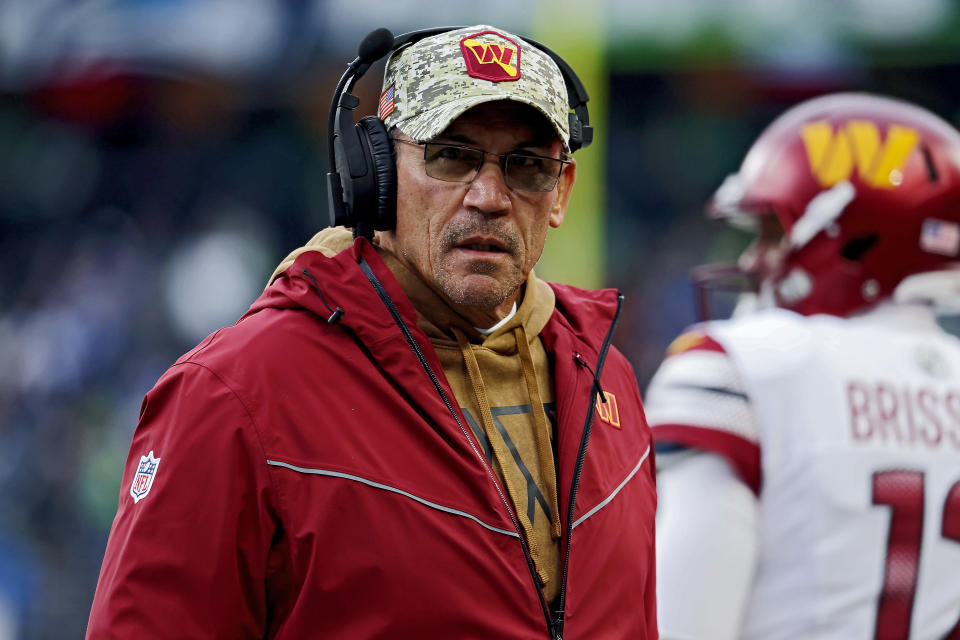 Head coach Ron Rivera of the Washington Commanders. (Photo by Tom Hauck/Getty Images)