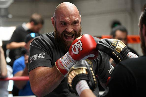 Tyson Fury hard at work (Getty)