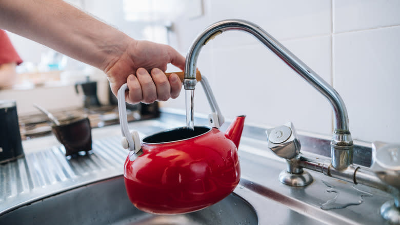 Kettle filled from tap