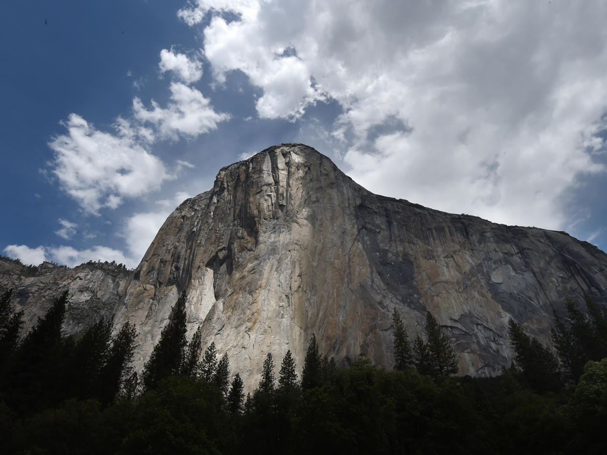 The accident happened when 1,300 tonnes of rock fell from the El Capitan rock formation in the park: AFP/Getty Images