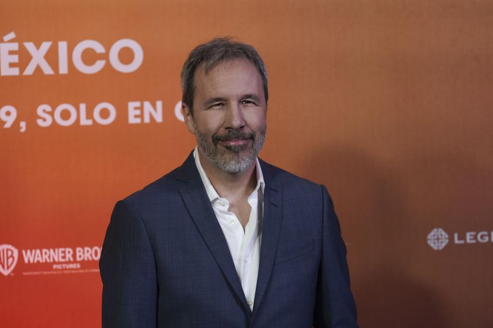 Canadian filmmaker Denis Villeneuve poses for the photographers during the photo call promoting the film "Dune: Part Two" in Mexico City, Monday, Feb. 5, 2024. (AP Photo/Marco Ugarte)