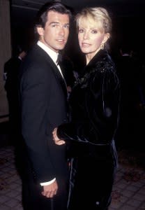 Pierce Brosnan and wife Cassandra Harris (1991)