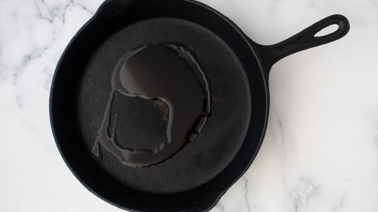 oil in pan