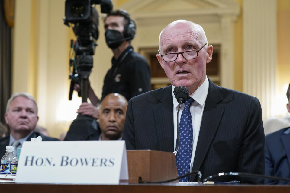 Rusty Bowers, Arizona state House Speaker, testifies as the House select committee investigating the Jan. 6 attack on the U.S. Capitol continues to reveal its findings of a year-long investigation, at the Capitol in Washington, Tuesday, June 21, 2022. / Credit: Jacquelyn Martin / AP