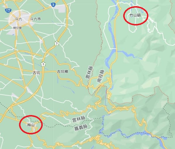 網友指出旁邊就是魔王級的梅山斷層。（圖／翻攝自Google Map）