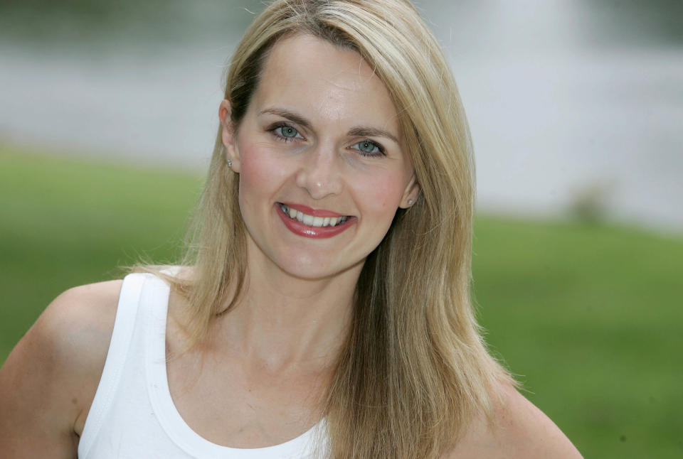 LONDON - SEPTEMBER 10:  Debra Stephenson Launches The Radox Great British Mud Runs 2007 on September 10, 2007 in London England. (Photo by Ferdaus Shamim/WireImage) 