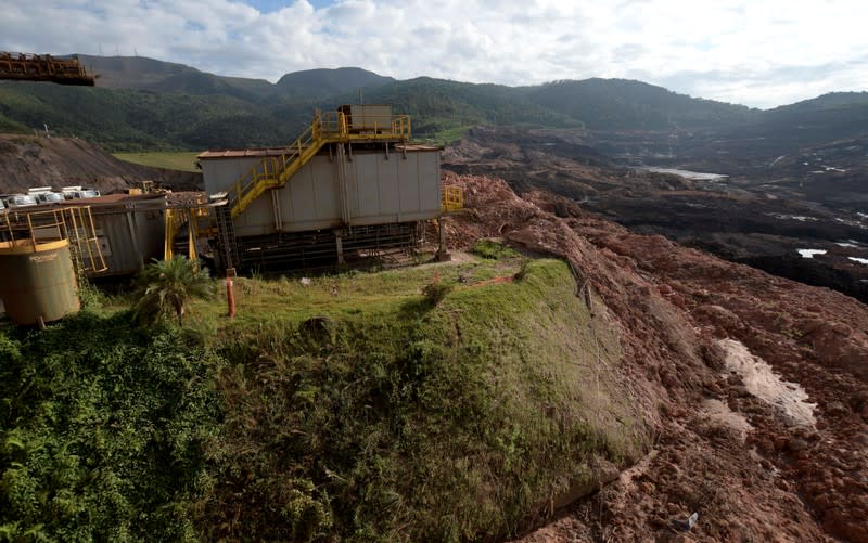 A view of a collapsed tailings dam owned by Brazilian mining company Vale in Brumadinho