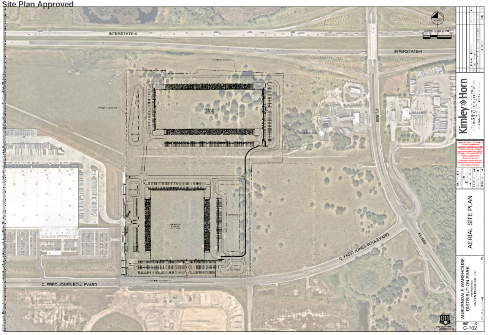 Two warehouses next to Amazon's facility in Auburndale have been approved by city planning.