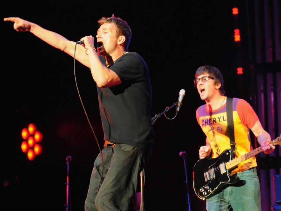 Blur’s Damon Albarn and Graham Coxon reunited for s series of concerts in 2009 after creative differences (Getty)
