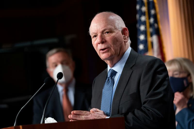 FILE PHOTO: Senate Democrats hold a news conference on Capitol Hill