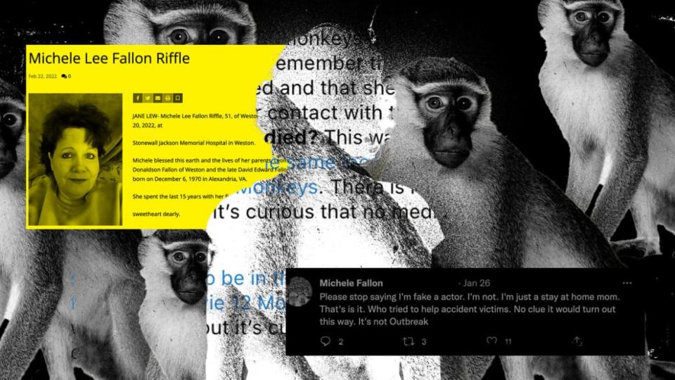 <div class="inline-image__caption"><p>After conspiracy theorists began posting that Michele Fallon had died of monkeypox, she took to Twitter to respond that she was very much alive. </p></div> <div class="inline-image__credit">Photo Illustration by Luis G. Rendon/The Daily Beast/Getty/Twitter</div>