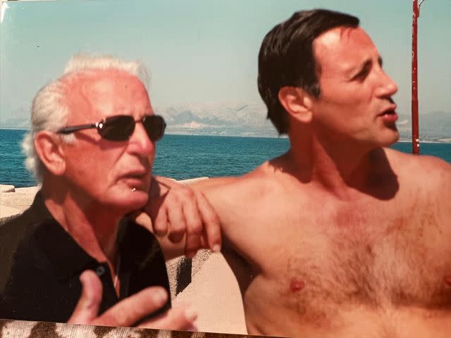 <p>Frank Stallone Instagram</p> Frank Stallone Sr. and Frank Stallone Jr. in Sicily.