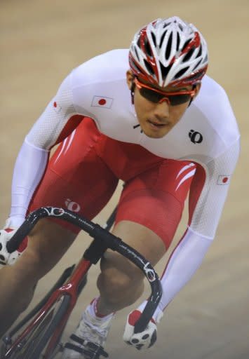 Track cyclist Kazunari Watanabe of Japan, seen here competing in the 2008 Beijing Olympic Games men's sprint 1/16 finals at the Laoshan Velodrome in Beijing. Watanabe, who finished 12th in the cycling individual sprint in Beijing, lived 3.5km from the Fukushima Daiichi nuclear power plant with his wife, parents, grandmother and the family of his older sister