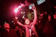 <p>Philadelphia Eagles fans celebrates their victory in Super Bowl LII against the New England Patriots on February 4, 2018 in Philadelphia, Pennsylvania..(Photo by Eduardo Munoz Alvarez/Getty Images) </p>