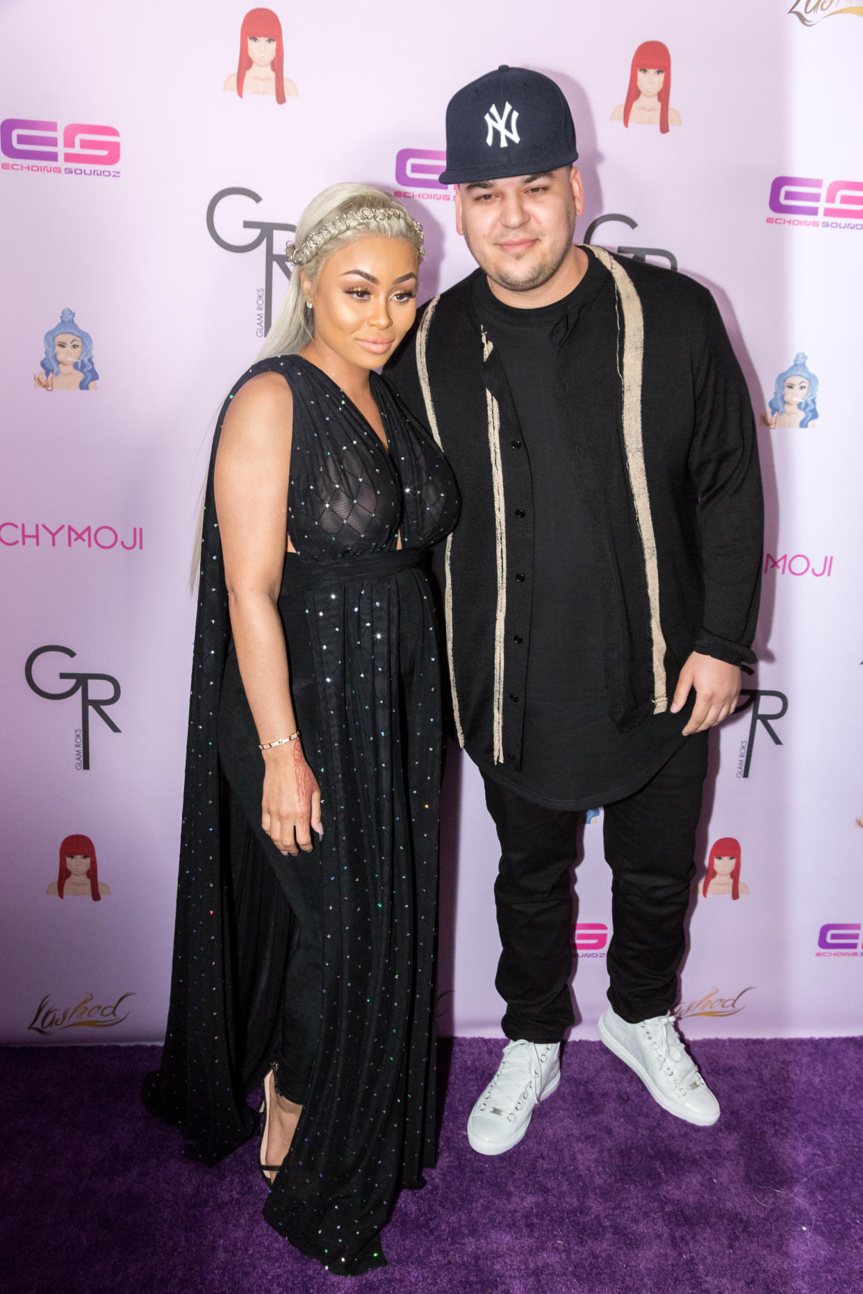 Rob Kardashian and Blac Chyna walk the red carpet together on May 10, 2016. (Photo: Greg Doherty/Getty Images)