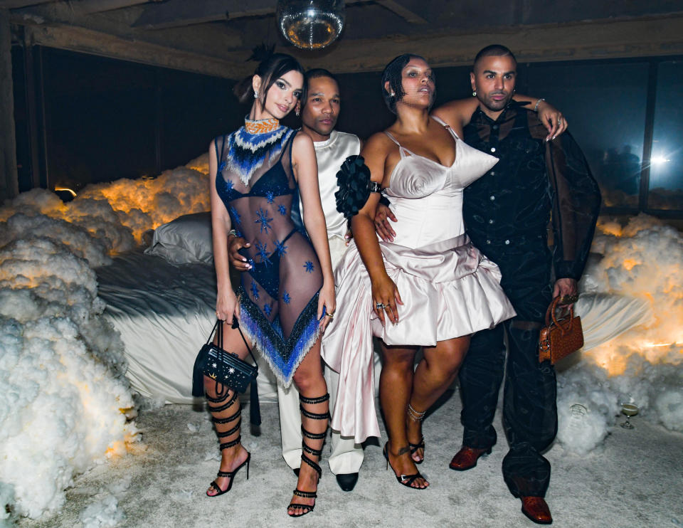 Emily Ratajkowski, Carlos Nazario, Paloma Elsesser, Raul Lopez at the Après Met 2 Met Gala After Party hosted by Carlos Nazario, Emily Ratajkowski, Francesco Risso, Paloma Elsesser, Raul Lopez and Renell Medra on May 6, 2024 in New York, New York.