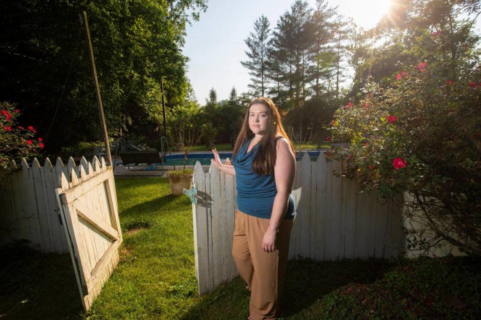 Jessica Blackburn at her home in Floyd County, Ky., Tuesday, June 13, 2023. Blackburn traveled to Mexico in her 20s to take a psychedelic drug called Ibogaine to help end her addiction to oxycontin. Now, the state is proposing to invest money in doing clinical trials with Ibogaine to get it approved by the FDA. Silas Walker/swalker@herald-leader.com