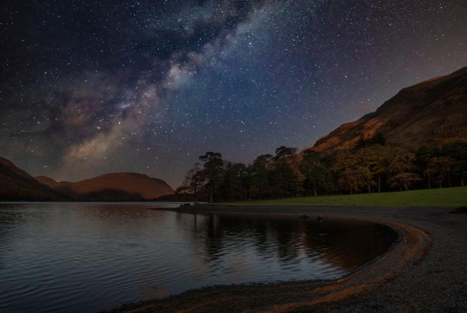 The clear skies over Buttermere in the Lake District (Getty Images/iStockphoto)