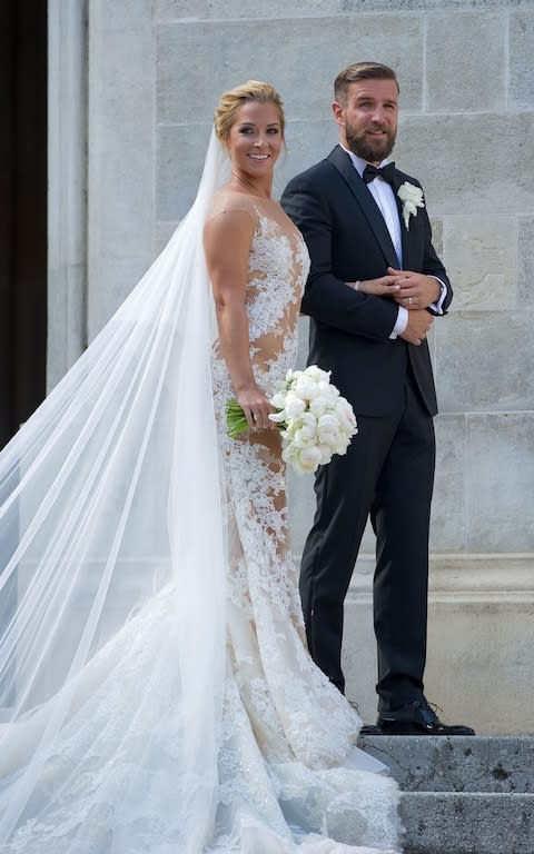 Dominika Cibulkova and her husband Michal Navara  - Credit: Getty
