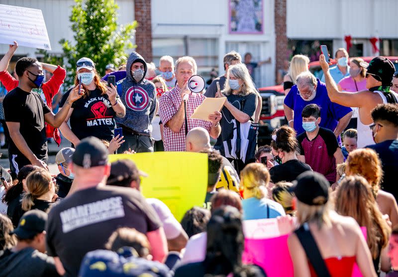 Protests in the rural town of Anna, Illinois