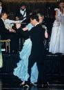 <p>The couple dances during the ball, a rare romantic moment depicted in <em>The Crown</em>'s fourth season.<br></p>