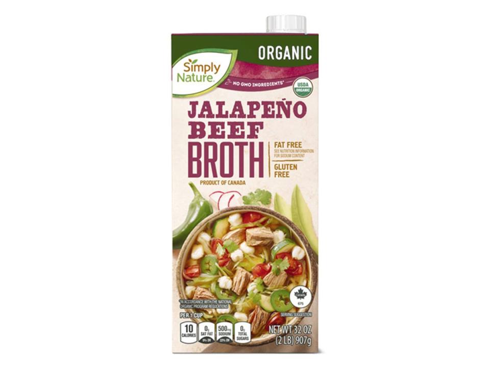 Simply Nature jalapeño beef broth